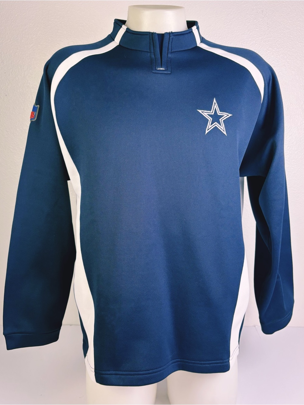 Reebok Dallas Cowboys NFL Team Apparel 1/4 Zip Pullover Men’s L Blue